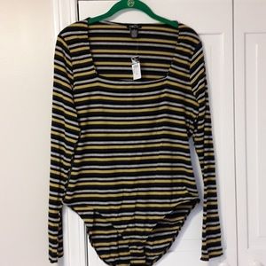 Nwt striped bodysuit xl juniors rue 21